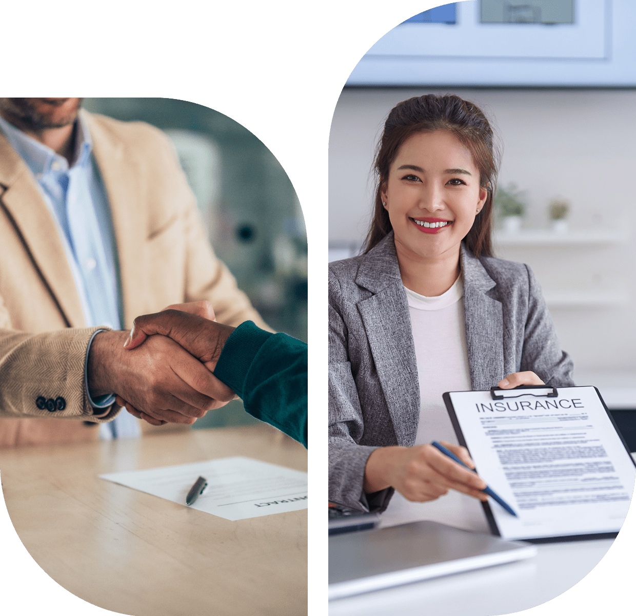 Handshake over contract document